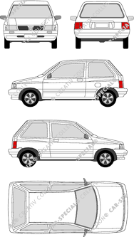 Kia Pride Hatchback, 1986–2000 (Kia_005)