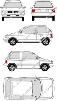 Kia Pride, Kombilimousine, 3 Doors (1986)