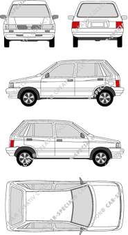 Kia Pride Kombilimousine, 1986–2000 (Kia_006)