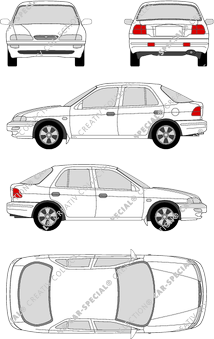 Kia Sephia, Kombilimousine, 5 Doors (1996)