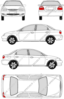 Kia Shuma berlina, 1997–2001 (Kia_011)