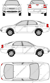 Kia Shuma Hatchback, 1997–2001 (Kia_012)