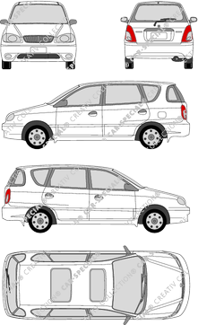 Kia Carens station wagon, 1999–2002 (Kia_014)