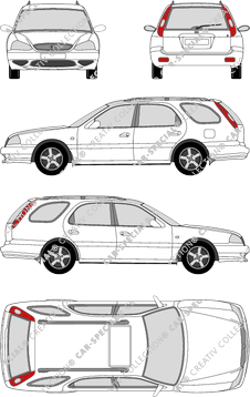 Kia Clarus station wagon, 1998–2001 (Kia_022)