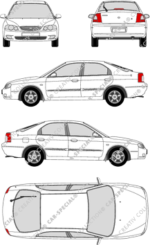 Kia Shuma II Hatchback, 2001–2004 (Kia_024)