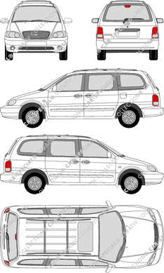 Kia Carnival II, II, station wagon, 5 Doors (2001)