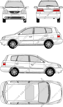 Kia Carens station wagon, 2002–2006 (Kia_028)