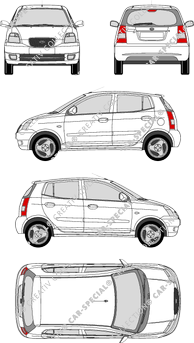 Kia Picanto Hatchback, 2004–2008 (Kia_032)