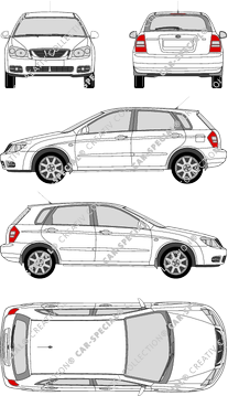 Kia Cerato, Hatchback, 5 Doors (2004)