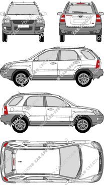 Kia Sportage Station wagon, 2004–2010 (Kia_035)