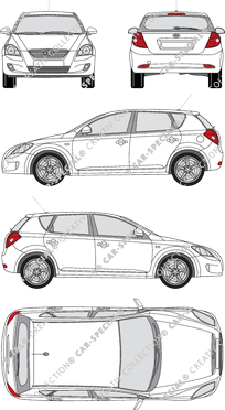 Kia Ceed Hatchback, 2006–2013 (Kia_044)