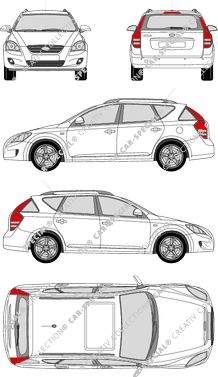 Kia Ceed SW Kombi, 2007–2013 (Kia_046)