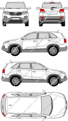 Kia Sorento station wagon, 2010–2012 (Kia_050)