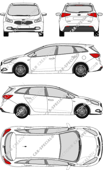 Kia Ceed Sportswagon Station wagon, 2012–2016 (Kia_058)