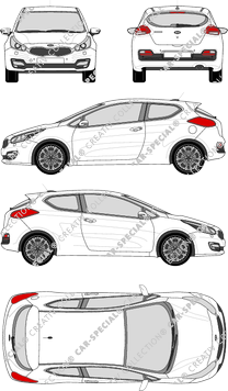 Kia ProCeed Kombilimousine, 2013–2016 (Kia_062)