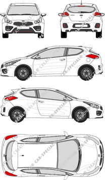 Kia ProCeed Hatchback, 2013–2016 (Kia_064)