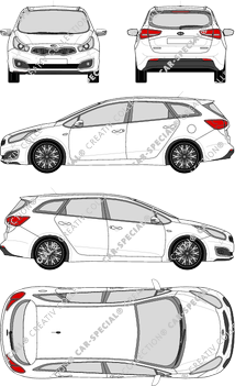 Kia Ceed Sportswagon Station wagon, 2016–2018 (Kia_069)