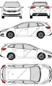 Kia Ceed Sportswagon station wagon, 2016–2018 (Kia_069)