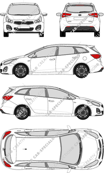 Kia Ceed Sportswagon Station wagon, 2016–2018 (Kia_070)