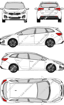 Kia Ceed Sportswagon combi, 2016–2018 (Kia_070)