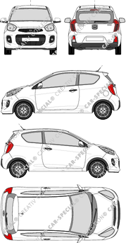 Kia Picanto Kombilimousine, 2015–2017 (Kia_077)