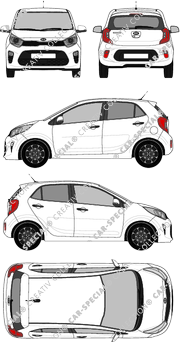 Kia Picanto Hayon, actuel (depuis 2017) (Kia_081)