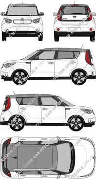 Kia Soul EV, EV, station wagon, 5 Doors (2015)