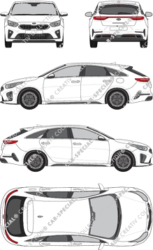 Kia ProCeed Shooting Brake station wagon, attuale (a partire da 2019) (Kia_088)