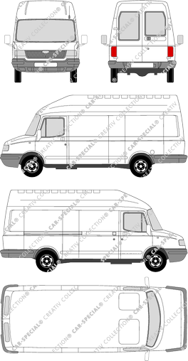 LDV Convoy VH, van/transporter, high roof, long wheelbase, rear window