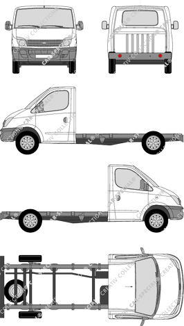 LDV Maxus LWB, LWB, Fahrgestell für Aufbauten, Einzelkabine (2007)