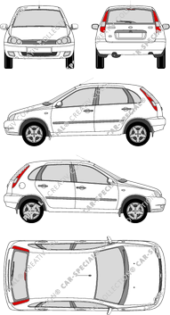 Lada Kalina 119, 119, Kombilimousine, 5 Doors (2004)