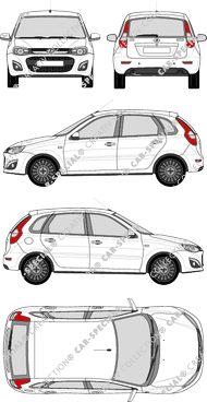 Lada Kalina Hatchback, current (since 2015) (Lada_011)