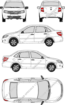 Lada Granta sedan, actueel (sinds 2014) (Lada_014)