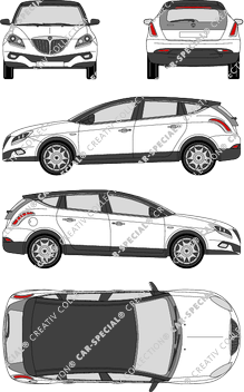 Lancia Delta Hatchback, 2008–2014 (Lanc_016)