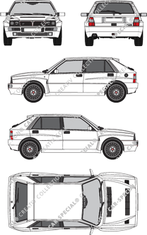 Lancia Delta Integrale Evoluzione II, Hayon, 5 Doors (1993)