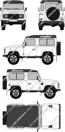 Land Rover Defender Station Wagon, 1983–2016 (Land_001)