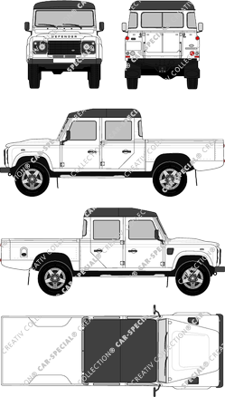 Land Rover Defender 130, 130, Pick-up, cabina doble, 4 Doors