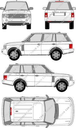 Land Rover Range Rover Station wagon, 2007–2013 (Land_023)