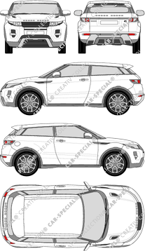 Land Rover Range Rover Evoque station wagon, 2011–2018 (Land_025)