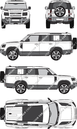 Land Rover Defender 130, Station wagon, 5 Doors (2022)
