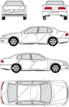 Lexus GS 300 sedan, 1991–1997 (Lexu_001)