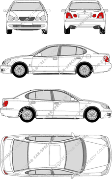 Lexus GS 300 Limousine, from 1997 (Lexu_002)