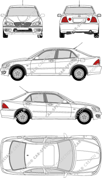 Lexus IS 200 berlina, 1998–2001 (Lexu_003)