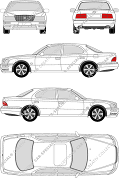 Lexus LS 400, berlina, 4 Doors (1989)