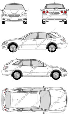 Lexus IS 300 SportCross, SportCross, Hatchback, 5 Doors (2001)