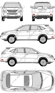 Lexus RX 400h, 2005–2009 (Lexu_013)