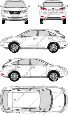 Lexus RX 350 station wagon, 2010–2015 (Lexu_016)