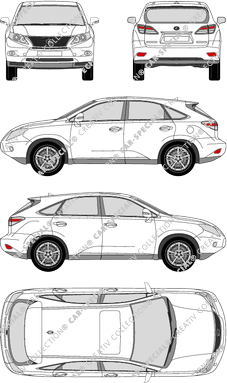 Lexus RX 450h Kombi, 2010–2015 (Lexu_017)