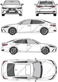 Lexus ES Limousine, actuel (depuis 2018) (Lexu_031)