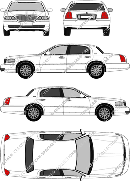 Lincoln Town Car Limousine, 2003–2011 (Linc_001)